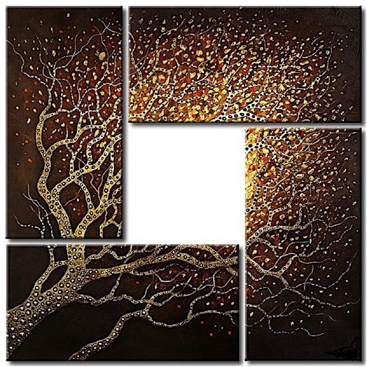 Olieverf schilderij De vuurboom foto 1