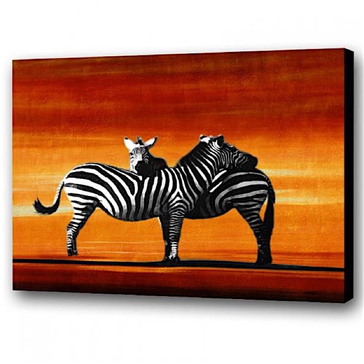 Olieverf schilderij Zebra Meddie foto 1