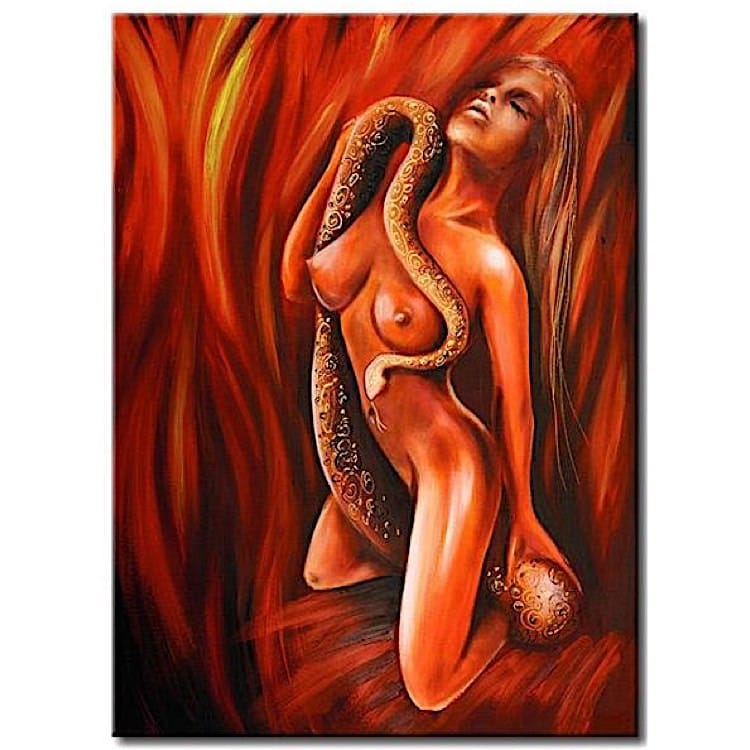 Pop Art schilderij Slangen Vrouw - Kopen foto 1