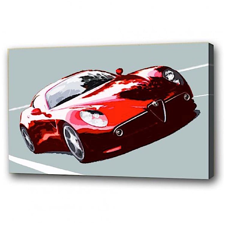 Olieverf schilderij Alfa Romeo C8 foto 1