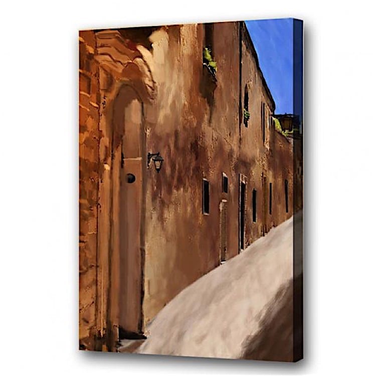Olieverf schilderij toscaans steegje foto 1