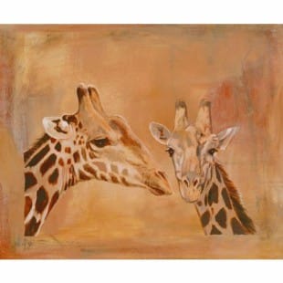 Schilderij Giraffen foto 1