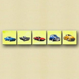 Olieverfschilderij Fastcars foto 1