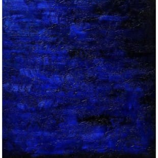 Schilderij donkerblauw abstract foto 1
