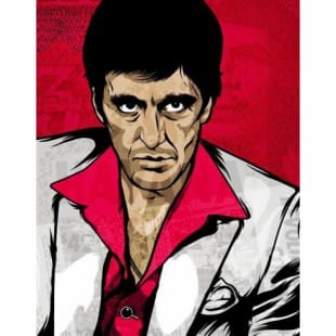 Schilderij Scarface Pop-art foto 1