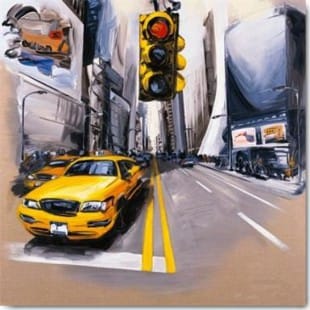 Schilderij straten van New York foto 1