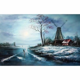 Schilderij koude winters foto 1