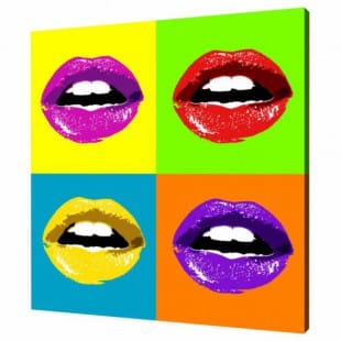 Schilderij Pop art lippen foto 1