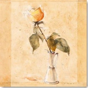 Schilderij de gele roos foto 1