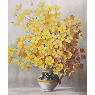 Bloemen Schilderij gele bloempjes - Kopen foto 2