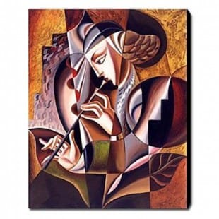 Schilderij de fluiter foto 1