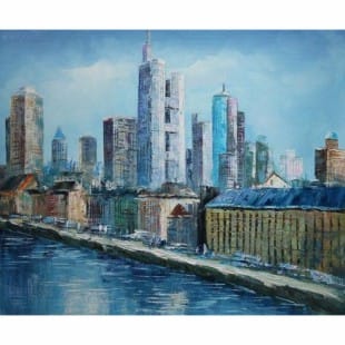 Schilderij de City foto 1