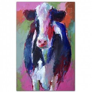 Schilderij vrolijke koeien foto 1
