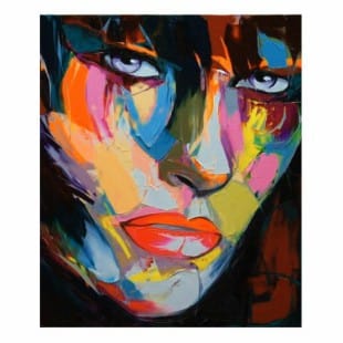 Schilderij figuratief vrouw explosieve kleuren foto 1