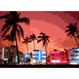 Pop art schilderij van Miami - Kopen foto 1