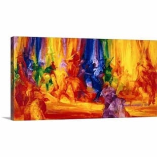 Schilderij dansen in de club foto 1