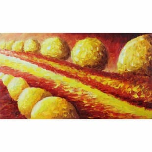 Olieverf schilderij de weg foto 1