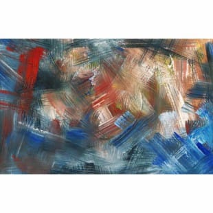 Abstract modern schilderij de kwast - Kopen foto 1