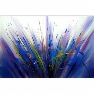 Abstract Schilderij paarse splash - Kopen foto 1