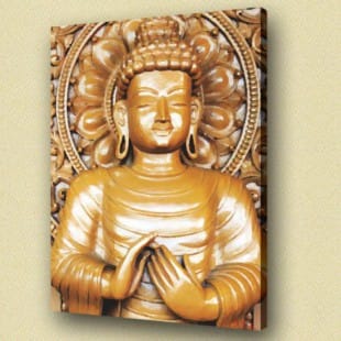 Olieverf schilderij Boeddha Maur foto 1