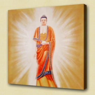 Olieverf schilderij Boeddha Khun foto 1