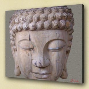 Olieverf schilderij Boeddha Krung foto 1