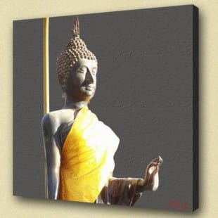 Olieverf schilderij Boeddha Phnon foto 1
