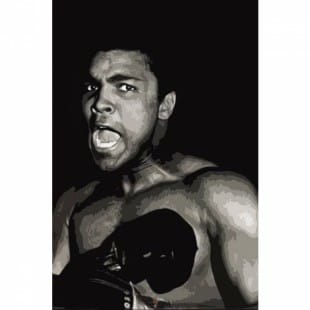 Olieverf schilderij mohammed ali foto 1