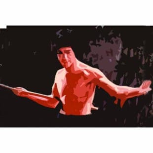 Olieverf schilderij Bruce Lee foto 1