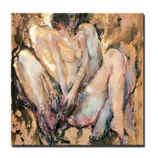 Schilderij vrouw in abstracte naaktheid foto 1