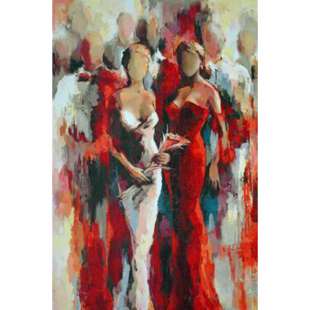 Wonderbaar Figuratief olieverf schilderij 2 anonieme vrouwen | Kunst voor in huis QW-59