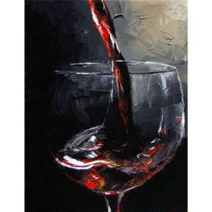 Modern stilleven glas en wijn - Kopen foto 1