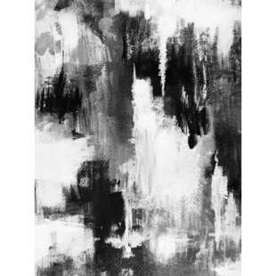 Olieverfschilderij zwart wit abstract foto 1
