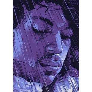 Schilderij Prince purple rain - Kopen foto 1