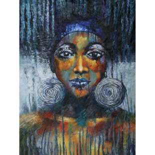 Afrikaans schilderij met vrouw - Kopen foto 2
