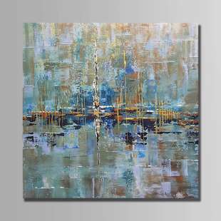 Modern Abstract Schilderij Cluster - Kopen foto 1
