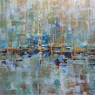Modern Abstract Schilderij Cluster - Kopen foto 2