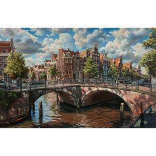 Amsterdamse Hemelbrug: Olieverf Kunstwerk van JP foto 1
