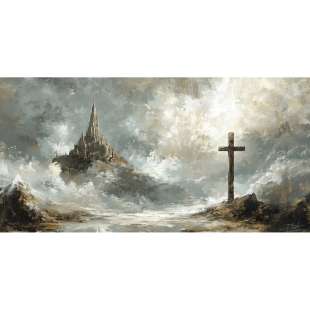 Olieverfschilderij De Hemelpoort – Spirituele kunst op doek foto 1
