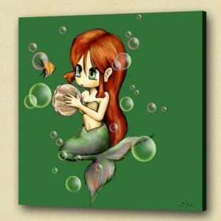 Olieverfschilderij Small Mermaid foto 1