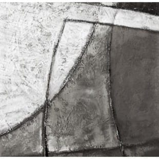 Abstract schilderij Silvermod in zwart wit foto 1