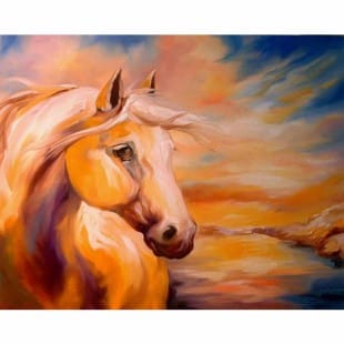 Olieverfschilderij Paard Portret II - Kopen foto 1