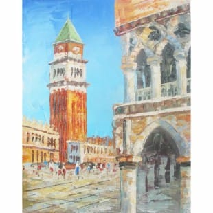 Olieverf schilderij San Marco foto 1