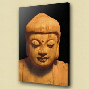 Olieverf schilderij Boeddha Go foto 1