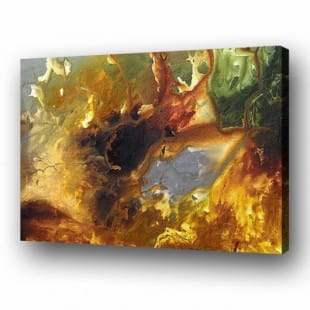 Abstract Olieverf schilderij de Nevel foto 1