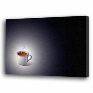 Schilderij kopje koffie in abstractie - Kopen foto 1