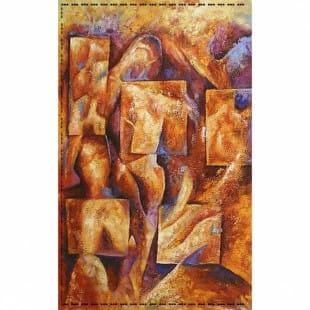Olieverf schilderij Lichamen foto 1