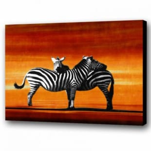 Olieverf schilderij Zebra Meddie foto 1