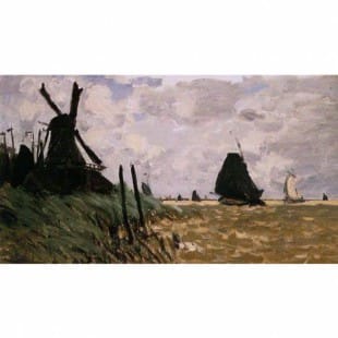 Landschap Olieverf schilderij Windmolen foto 1