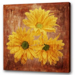 Bloemenschilderij Gele gerbera